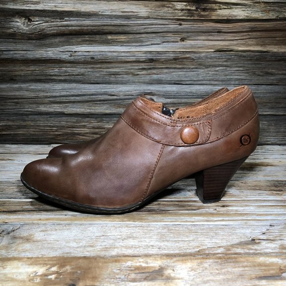 BOC Calixta Brown Leather Ankle Booties Women US 8.5, EU 40 - Picture 2 of 12